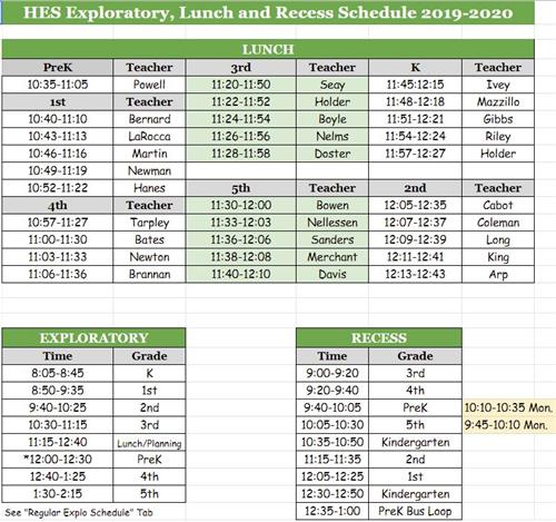 Schedule 